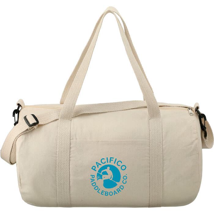Cotton Barrel Duffel Bags - Natural